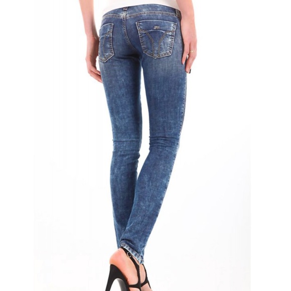 Y2K Miss Sixty Skinny Jeans Low Waist Zip Shot Stretch Tapered Leg Jeans - 29 - Picture 5 of 17